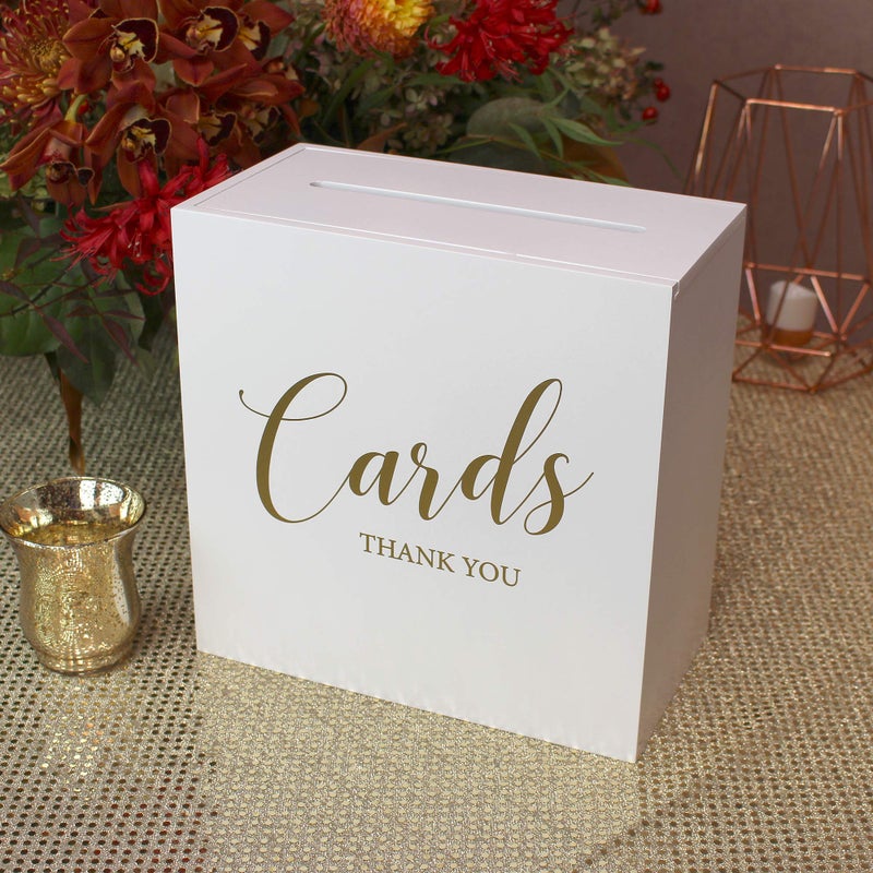 Lillian Rose White Wooden Wedding Card Box - Image 4